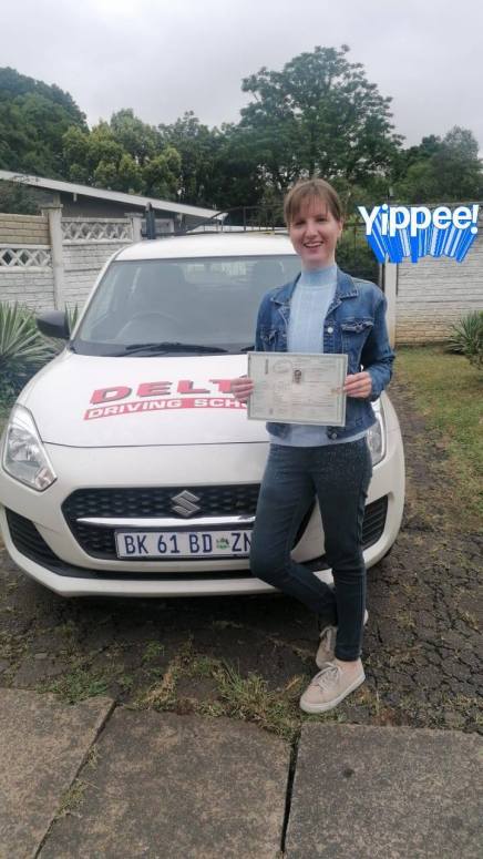 Delta Driving School student 7 celebrating their pass