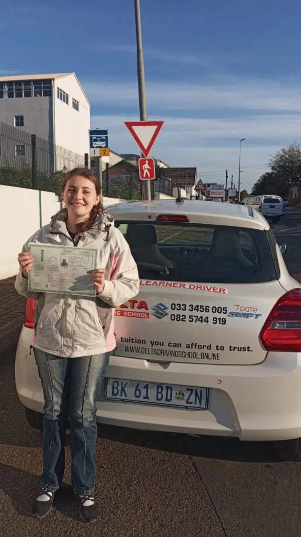 Delta Driving School student 5 celebrating their pass